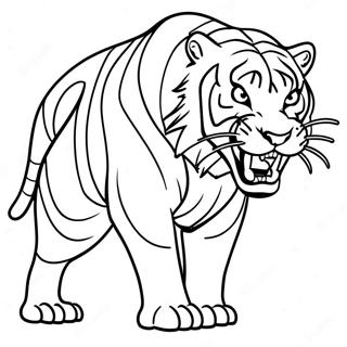 Saber Tooth Tiger Coloring Pages