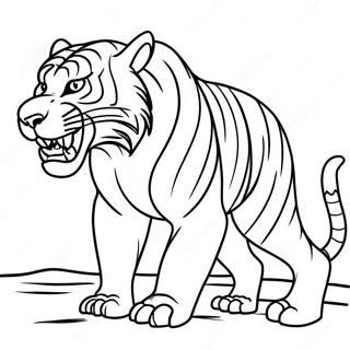 Saber Tooth Tiger Coloring Page 28333-22858