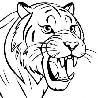 Saber Tooth Tiger Coloring Page 28333-22859