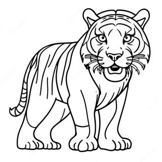 Saber Tooth Tiger Coloring Page 28333-22860