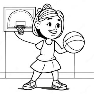 Caitlin Clark Shooting A Basketball Coloring Page 28344-22870