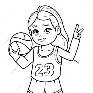 Caitlin Clark Shooting A Basketball Coloring Page 28344-22871