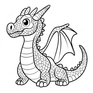 Friendly Dragon With Colorful Scales Coloring Page 28364-22882