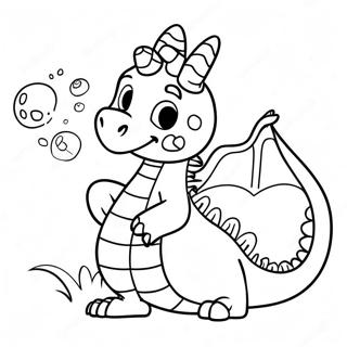 Friendly Dragon With Colorful Scales Coloring Page 28364-22884