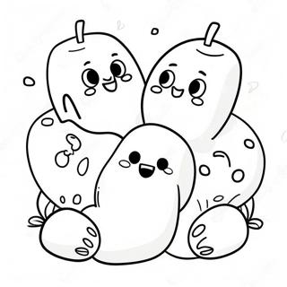 Happy Marshmallow Family Coloring Page 28384-22898