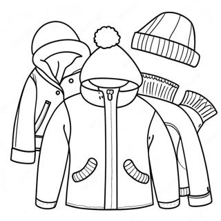 Winter Clothes Coloring Pages