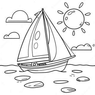 Sunny Day Sailboat Coloring Page 28414-22926