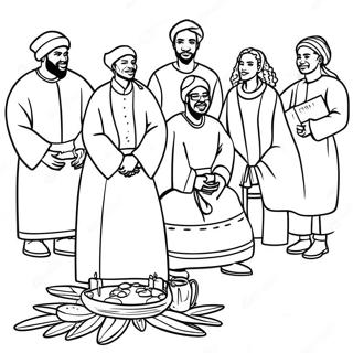 Kwanzaa Celebration Coloring Page 2841-2370