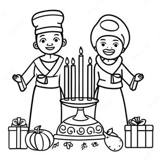 Kwanzaa Celebration Coloring Page 2841-2371