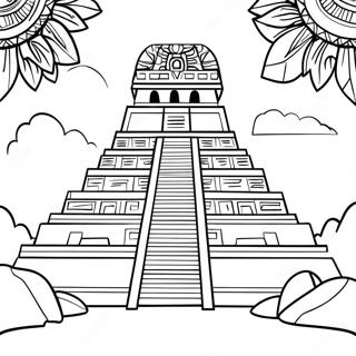 Mayan Temple Coloring Page 28423-22930