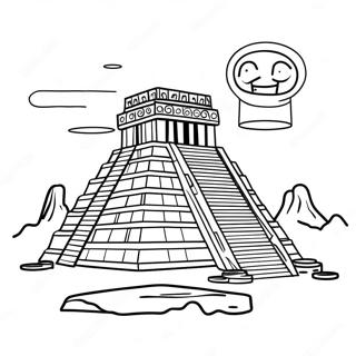 Mayan Temple Coloring Page 28423-22932