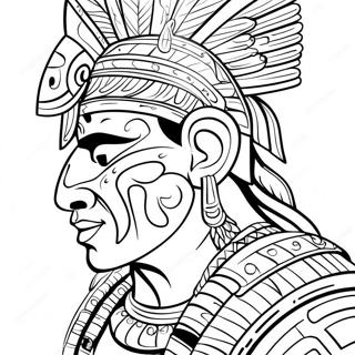 Mayan Warrior Coloring Page 28424-22933