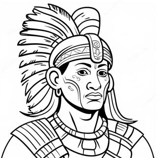 Mayan Warrior Coloring Page 28424-22934