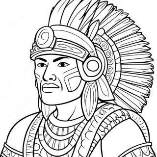 Mayan Warrior Coloring Page 28424-22935