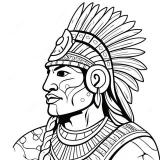 Mayan Warrior Coloring Page 28424-22936