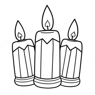 Colorful Kwanzaa Candles Coloring Page 2842-2383