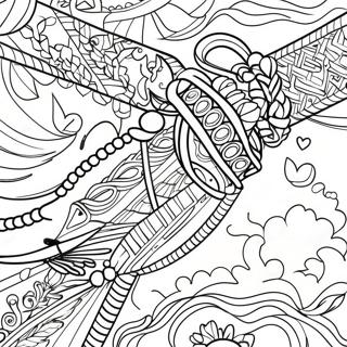 Friendship Bracelet Coloring Page 28463-22963