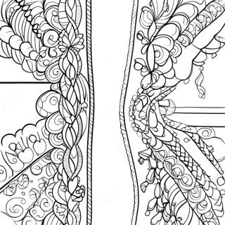 Colorful Friendship Bracelet Design Coloring Page 28464-22965