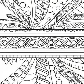 Colorful Friendship Bracelet Design Coloring Page 28464-22966