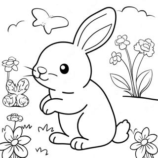 Realistic Bunny Coloring Pages