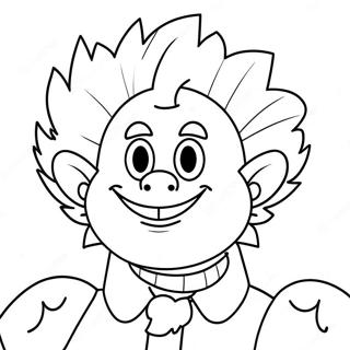 Heat Miser With Firey Background Coloring Page 28484-22981