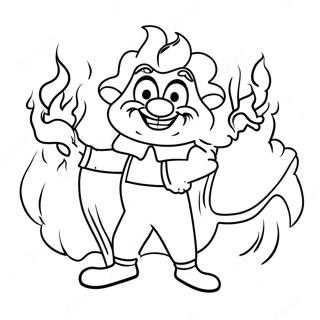 Heat Miser With Firey Background Coloring Page 28484-22982