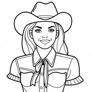 Jessie In A Colorful Cowgirl Outfit Coloring Page 28504-22995