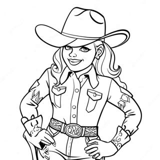 Jessie In A Colorful Cowgirl Outfit Coloring Page 28504-22996