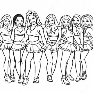 Houston Texans Cheerleaders Coloring Page 28534-23021