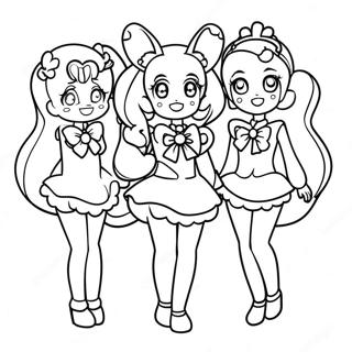 Magical Precure Team Coloring Page 28564-23045