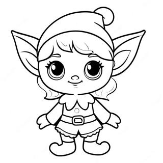 Cute Elf Coloring Pages