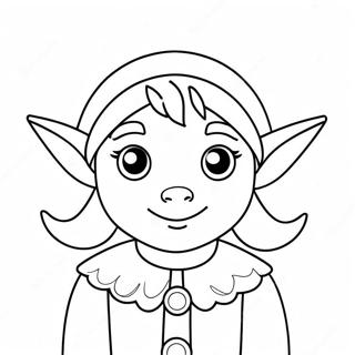 Cute Elf Coloring Page 28573-23051