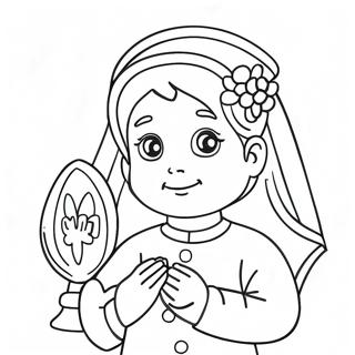 First Communion Coloring Page 28603-23071