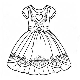 Beautiful First Communion Dress Coloring Page 28604-23074