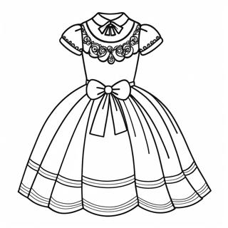 Beautiful First Communion Dress Coloring Page 28604-23076