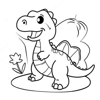 Dinosaur Valentines Coloring Page 28623-23092