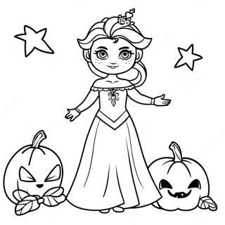 Elsa Halloween Coloring Pages