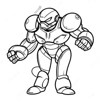 Metroid Samus Aran In Power Suit Coloring Page 28683-23134