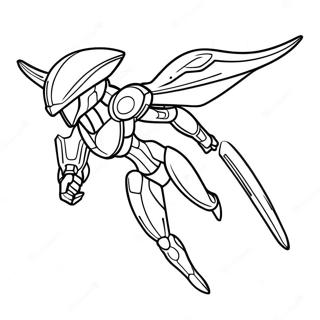 Metroid Ridley Flying Coloring Page 28684-23144