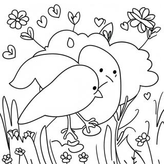 Birds And Flowers Coloring Page 28693-23147