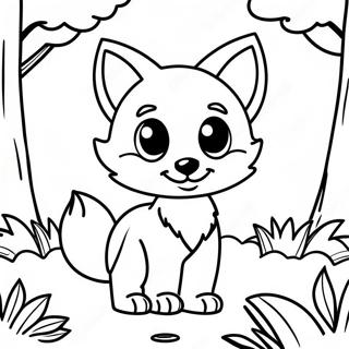 Cute Foxy In The Forest Coloring Page 28704-23157