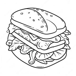 Delicious Sandwich Coloring Page 28733-23178