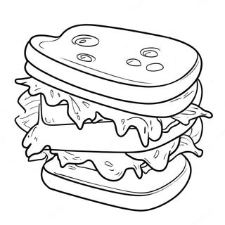 Delicious Sandwich Coloring Page 28733-23179