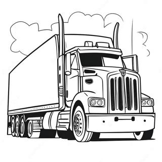 Big Kenworth Truck On The Highway Coloring Page 28804-23234