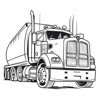 Big Kenworth Truck On The Highway Coloring Page 28804-23235