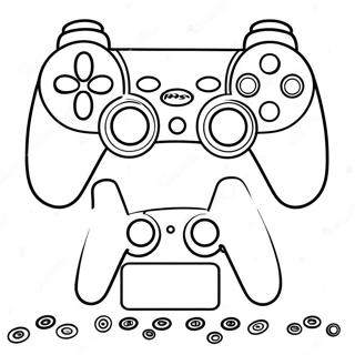 Colorful Ps5 Controller With Buttons Coloring Page 28824-23252