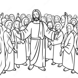 Jesus Teaching The Crowds Coloring Page 28834-23261