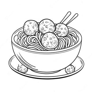 Spaghetti Coloring Pages