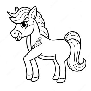 Colts Mascot Cheerful Coloring Page 28893-23307