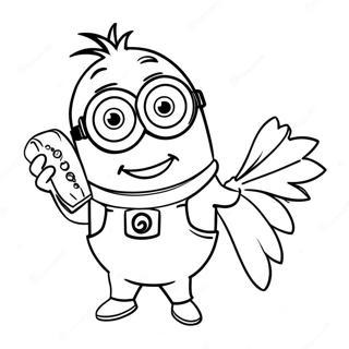 Minion Holding A Banana Coloring Page 28904-23320